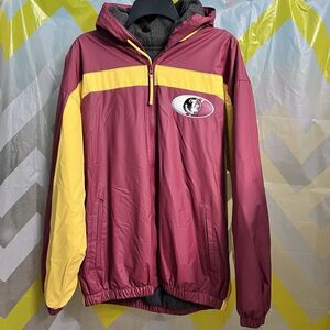 Vintage 90s Florida State Seminoles Rain jacket full zip hooded NCAA FSU size M